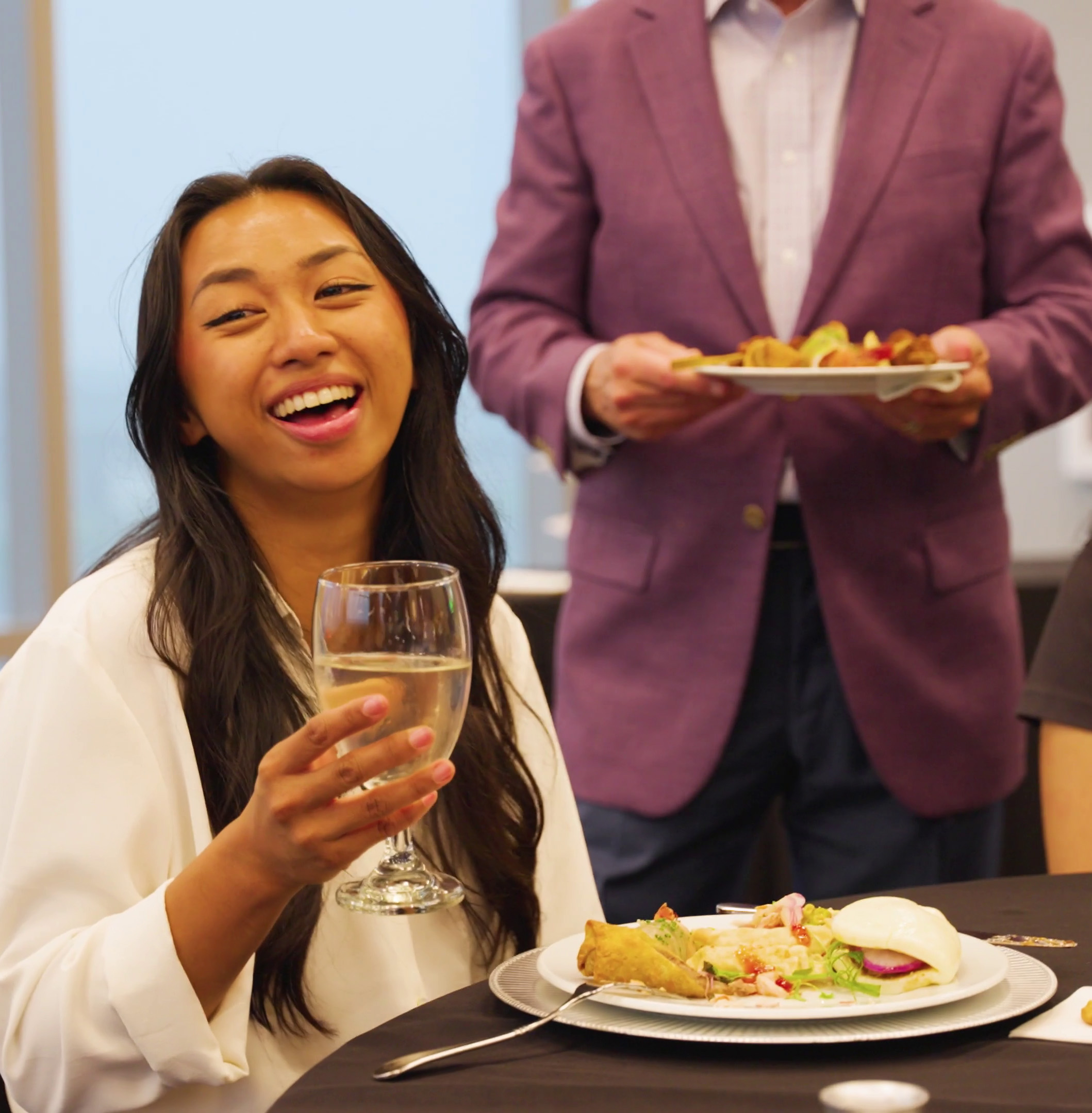 Girl Smiling at table Girl Smiling at table