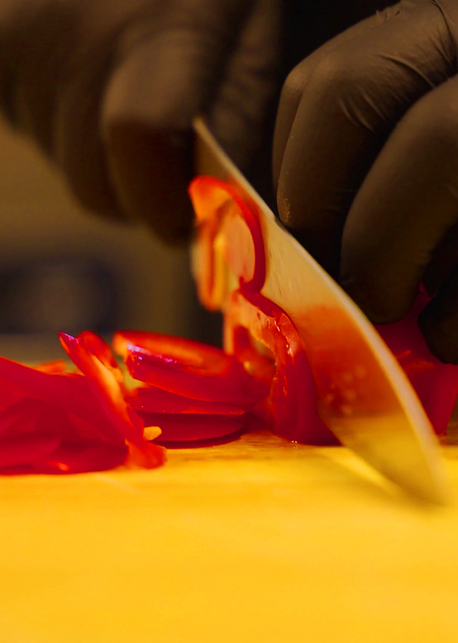 Slicing Peppers Slicing Peppers